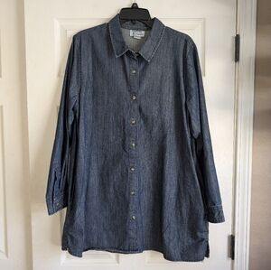 Anthony Richards Denim Button-Up Dress Size 16